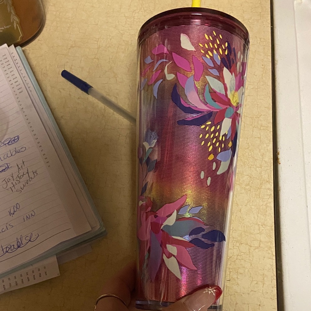 Starbucks Pink Floral Tumbler